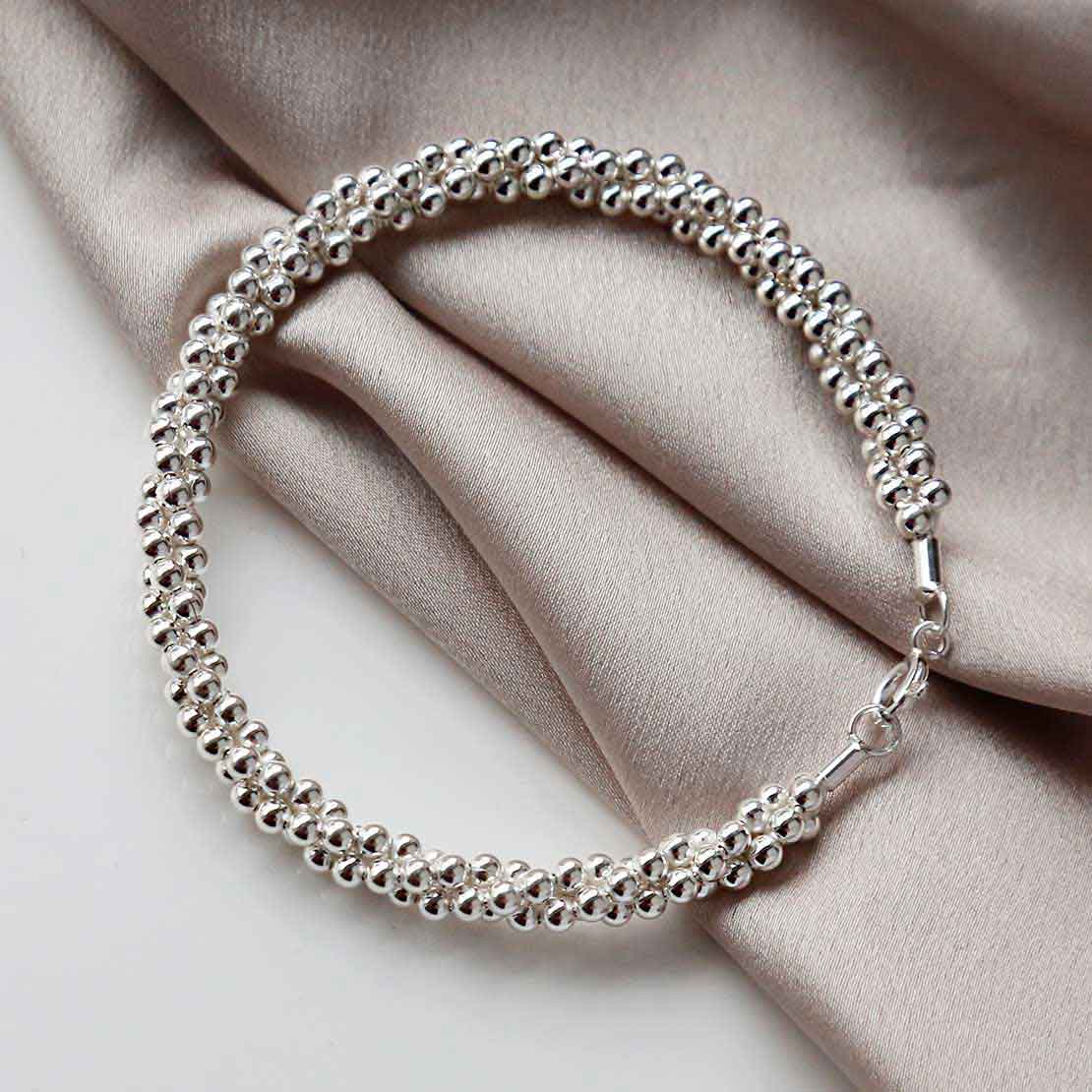 Sterling Silver Boba Twist Bangle