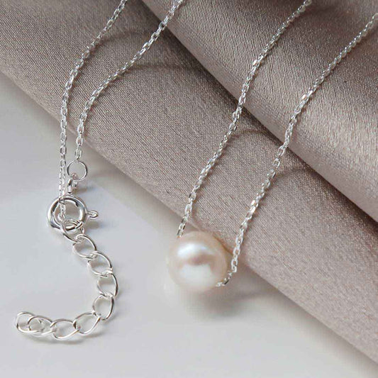 MK817 STERLING SILVER FRESH WATER PEARL NECKLACE 16 17.5 1110X1110