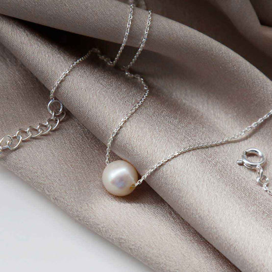 MK817 STERLING SILVER FRESH WATER PEARL NECKLACE 16 17.5 1110X1110 2