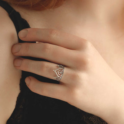 ML930 STERLING SILVER CROWN RING 1110X1110