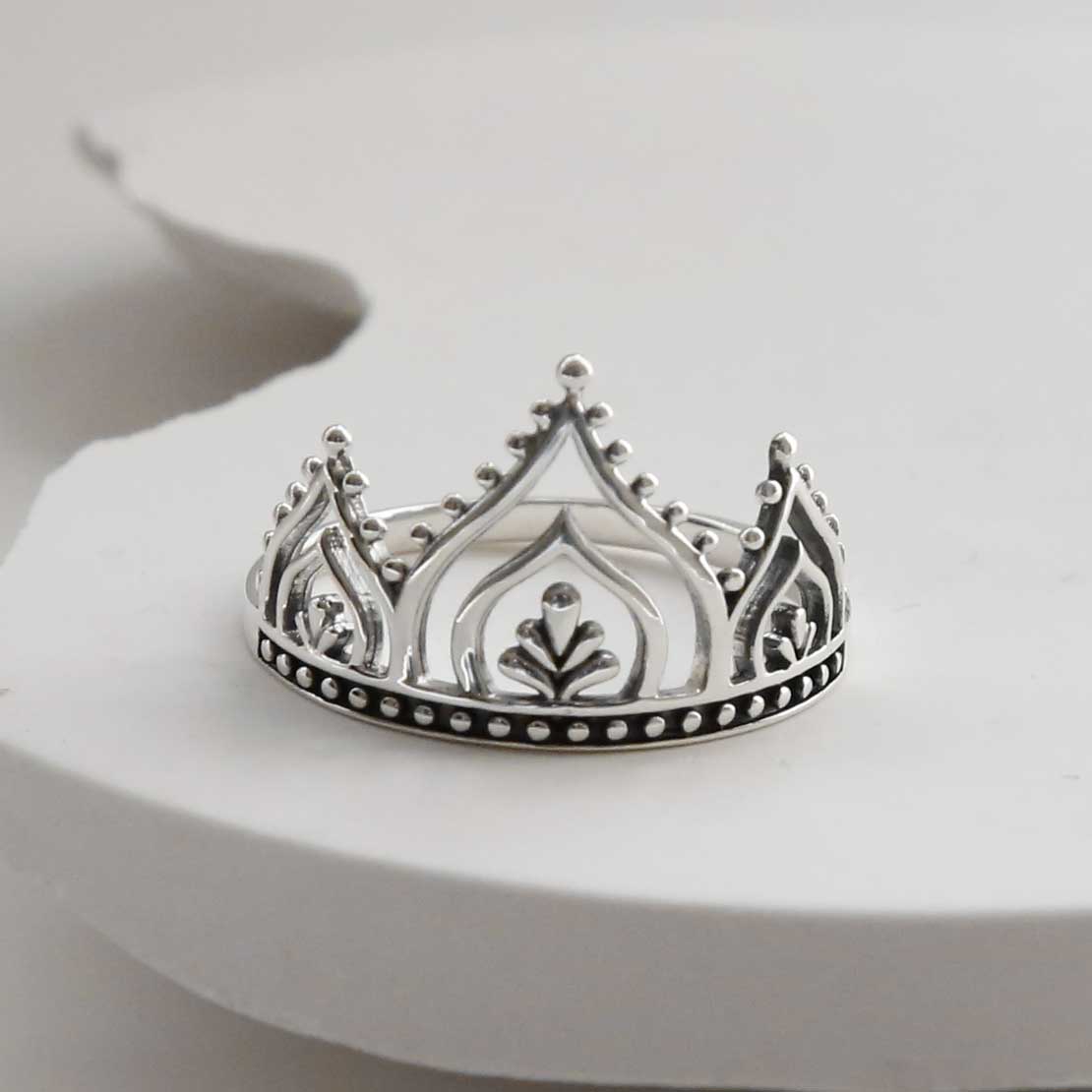 Sterling Silver Crown Ring