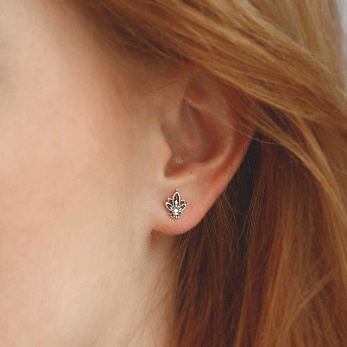 Sterling Silver Mini Botanical Studs