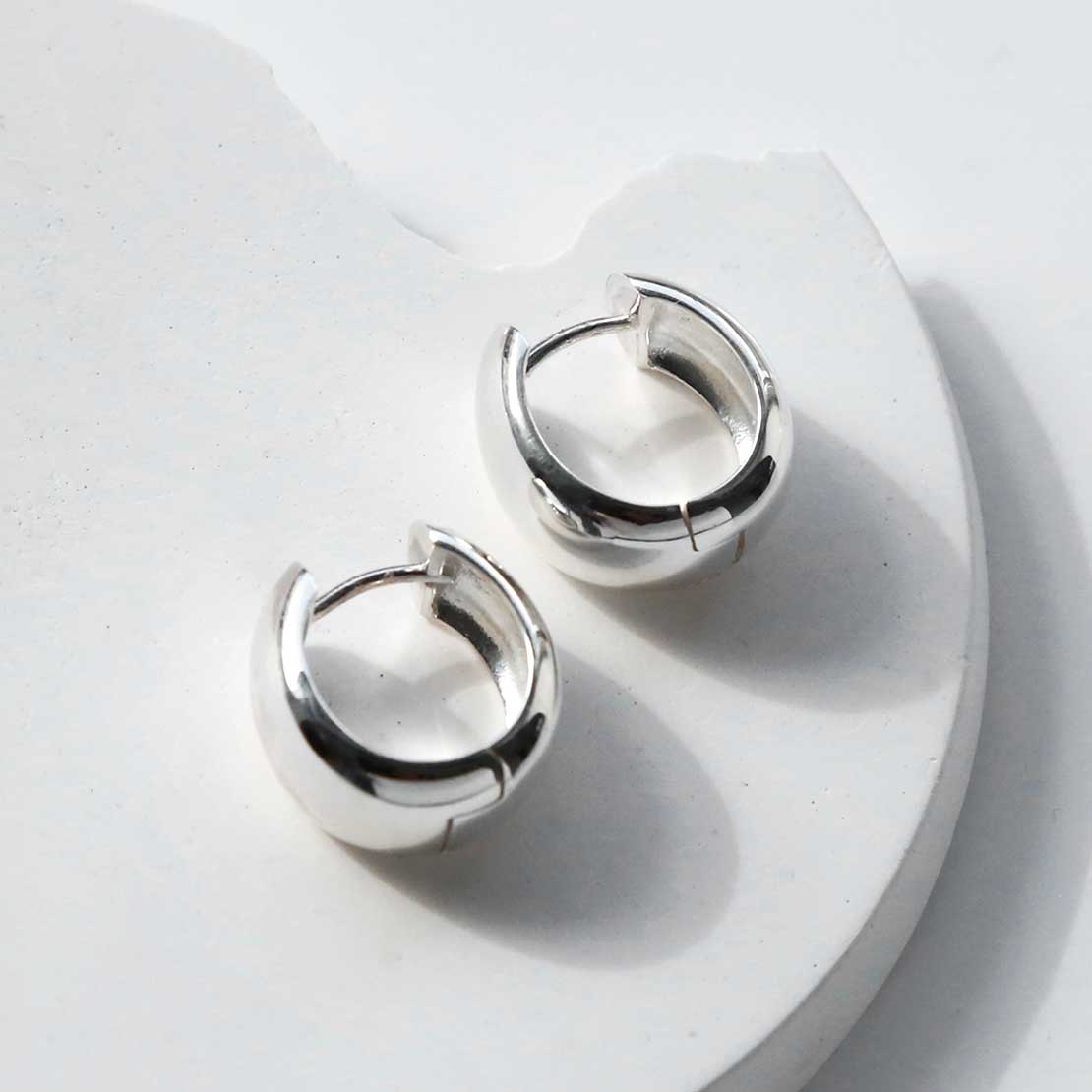 Sterling Silver Large Statement Huggies