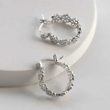 ML939 STERLING SILVER LACE FLOWER HOOPS 1110X1110 1