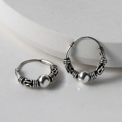 ML940 STERLING SILVER BALI INDO HOOPS 1110X1110 2