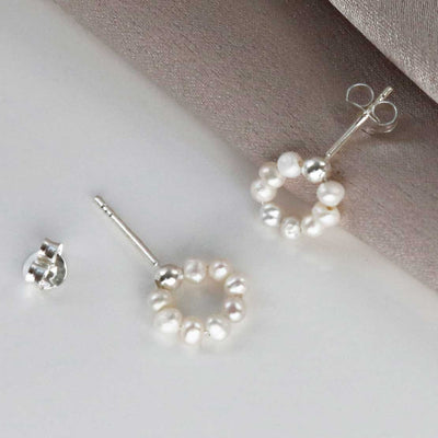 ML941 STERLING SILVER SWINGING BEADS STUDS 1110X1110 3