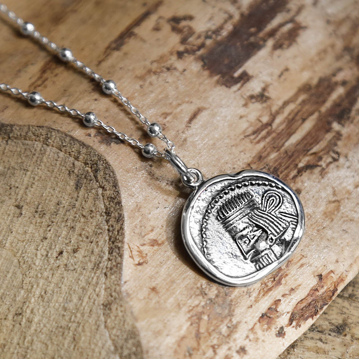 Sterling Silver Ancient Persian Coin Necklace