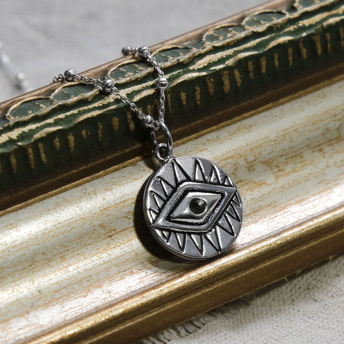 Sterling Silver Evil Eye Necklace