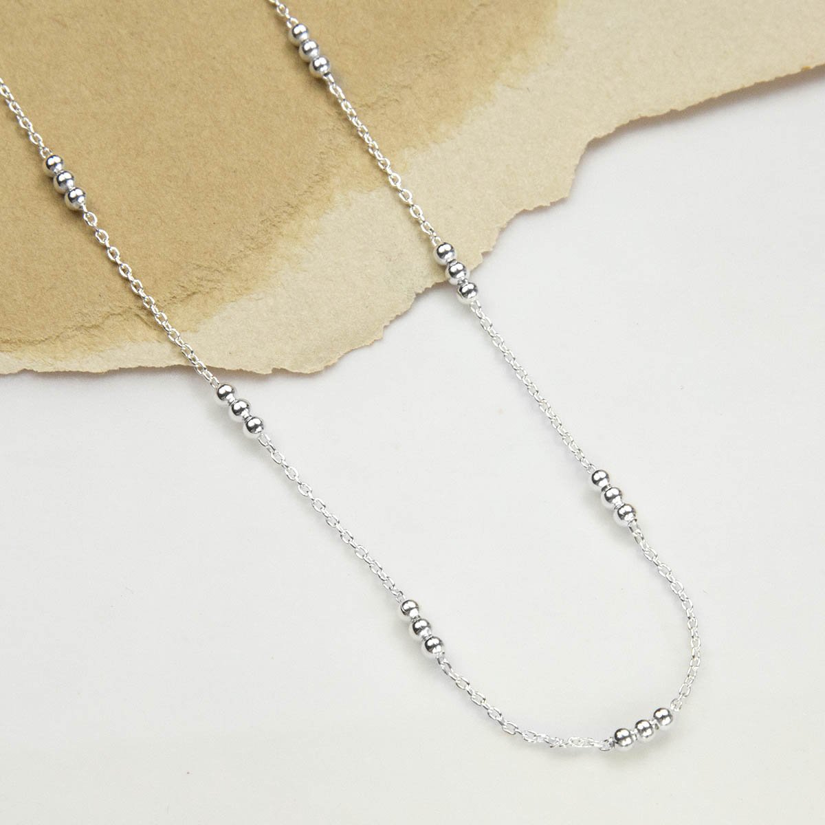 Sterling Silver Triple Ball Necklace