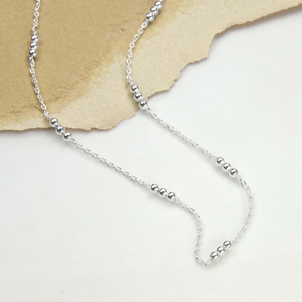 Sterling Silver Triple Ball Necklace