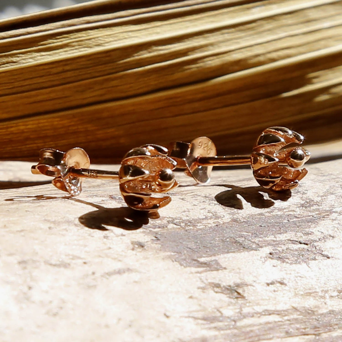 Rose Gold Plated Tiny Flower Studs