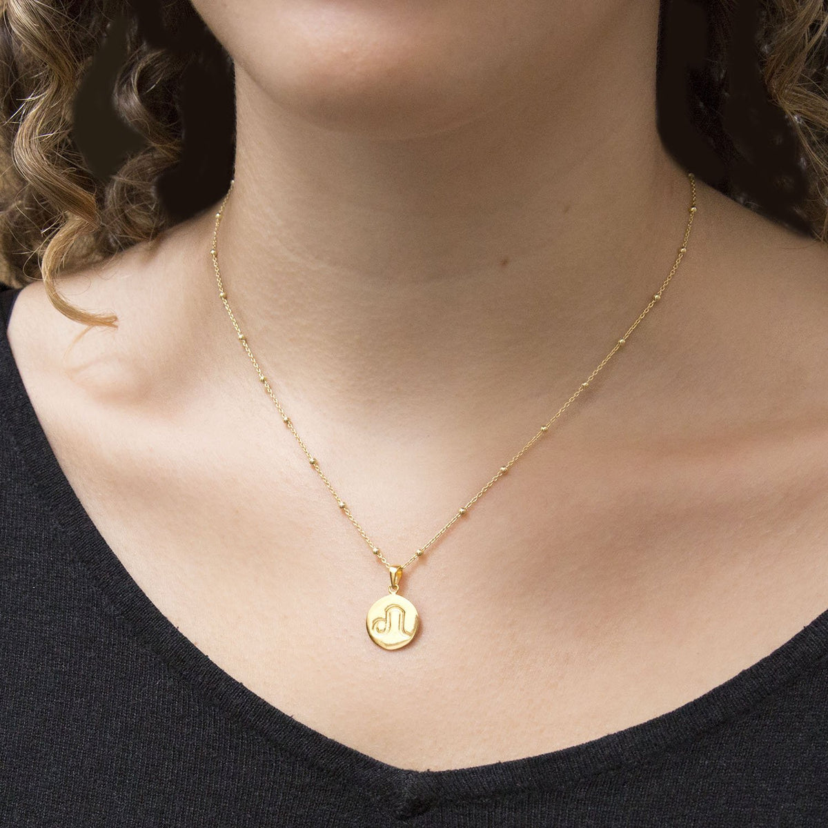 Gold Plated Sterling Silver Leo Star Sign Necklace