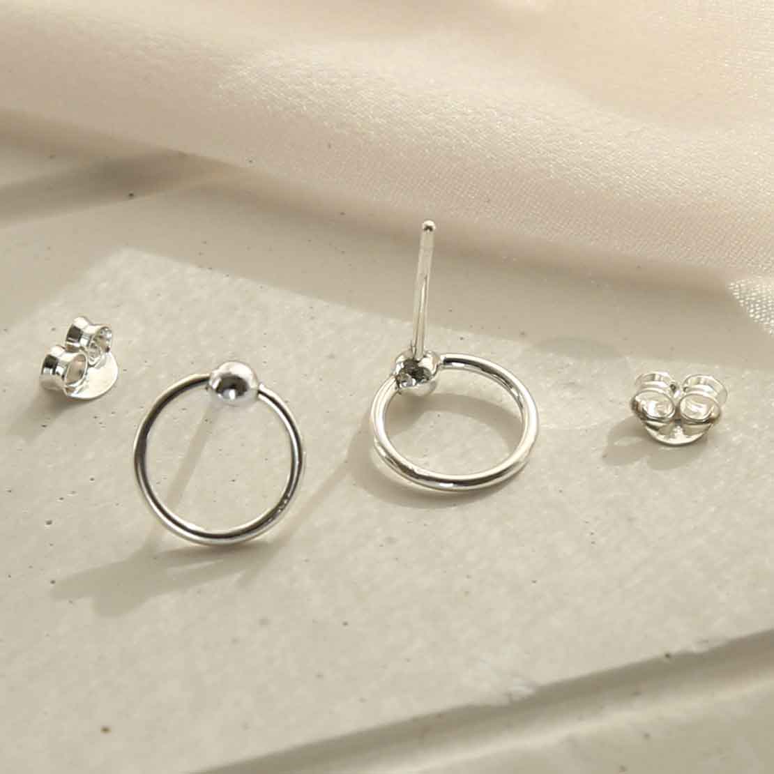 Sterling Silver Circle Studs