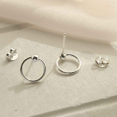 ME510 STERLING SILVER CIRCLE STUDS 2