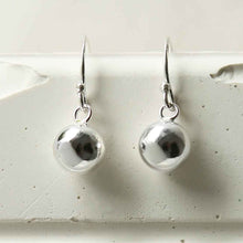 ME516 STERLING SILVER BALL DANGLY EARRINGS 1