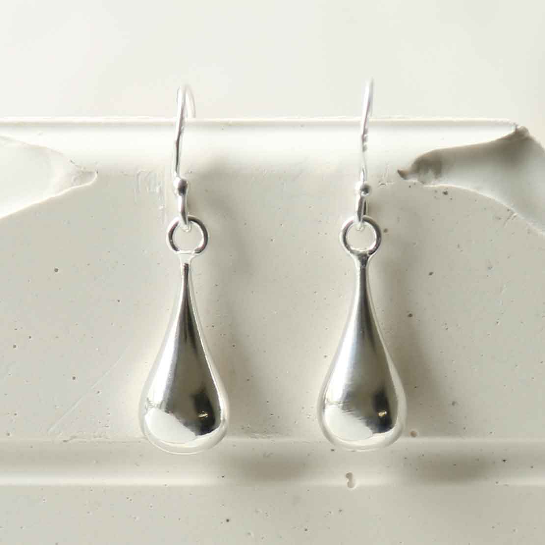 Sterling Silver Mini Liquid Dangly Earrings
