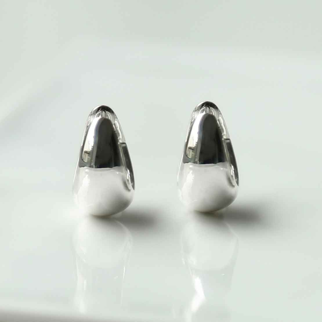 Sterling Silver Mini Statement Huggies