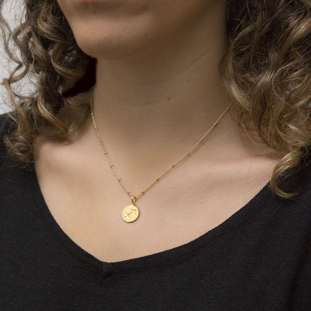 Gold Plated Sterling Silver Sagittarius Star Sign Necklace