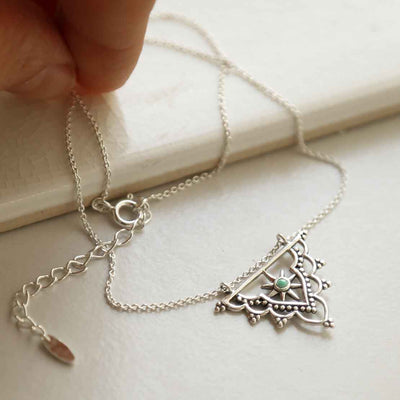 ML946P STERLING SILVER TURQUOISE SUN NECKLACE 3