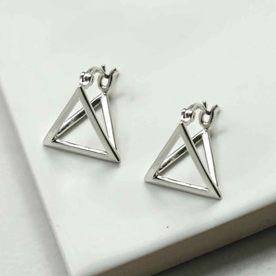 ML950 STERLING SILVER TRIANGLE HOOPS 3