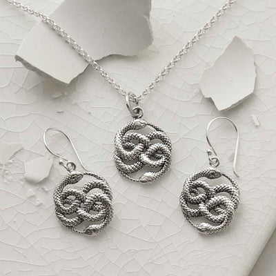 ML953 STERLING SILVER TWISTED SNAKE SET 2