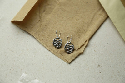 ML953E STERLING SILVER TWISTED SNAKE DANGLY EARRINGS 3 scaled