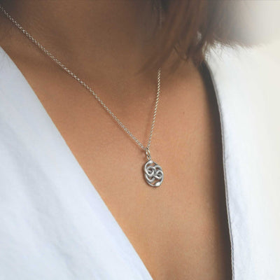 ML953P STERLING SILVER TWISTED SNAKE NECKLACE MODEL