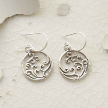 ML954E STERLING SILVER WILD WAVES DANGLY EARRINGS 2