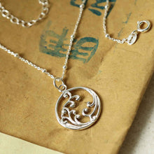 ML954P STERLING SILVER WILD WAVES NECKLACE 1