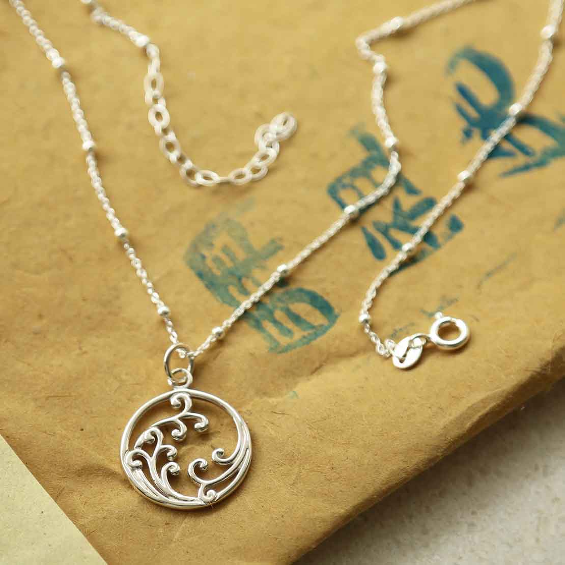 Sterling Silver Wild Waves Necklace