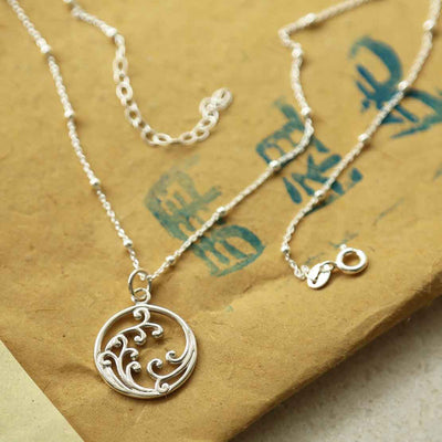 ML954P STERLING SILVER WILD WAVES NECKLACE 2