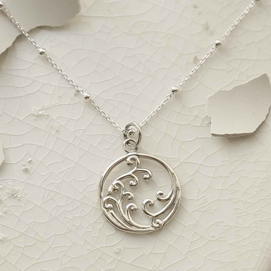 Sterling Silver Wild Waves Necklace