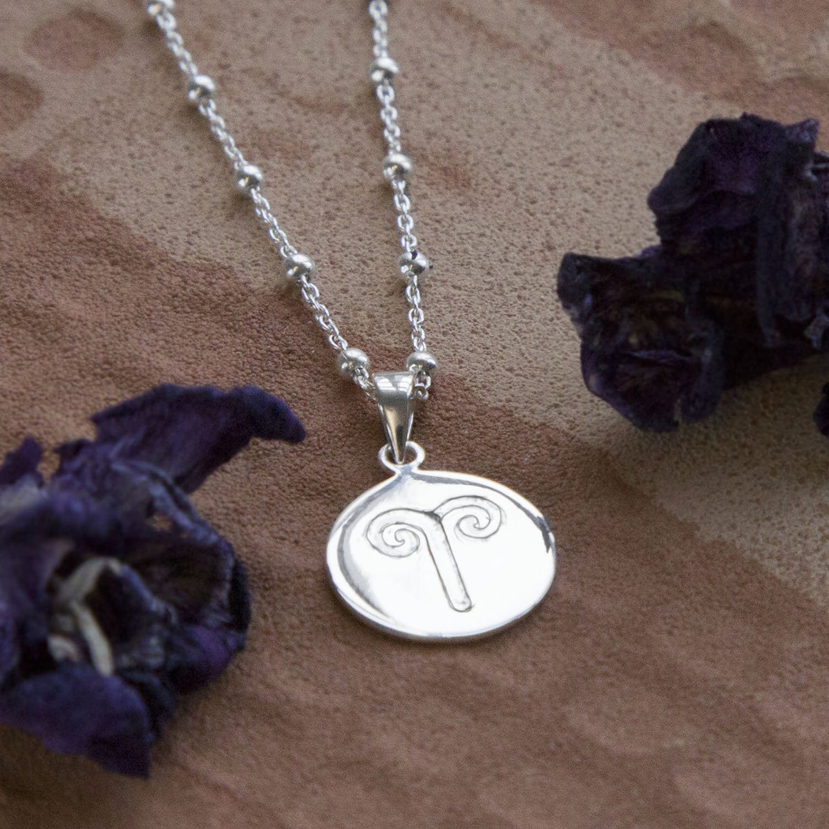 Sterling Silver Aries Star Sign Necklace
