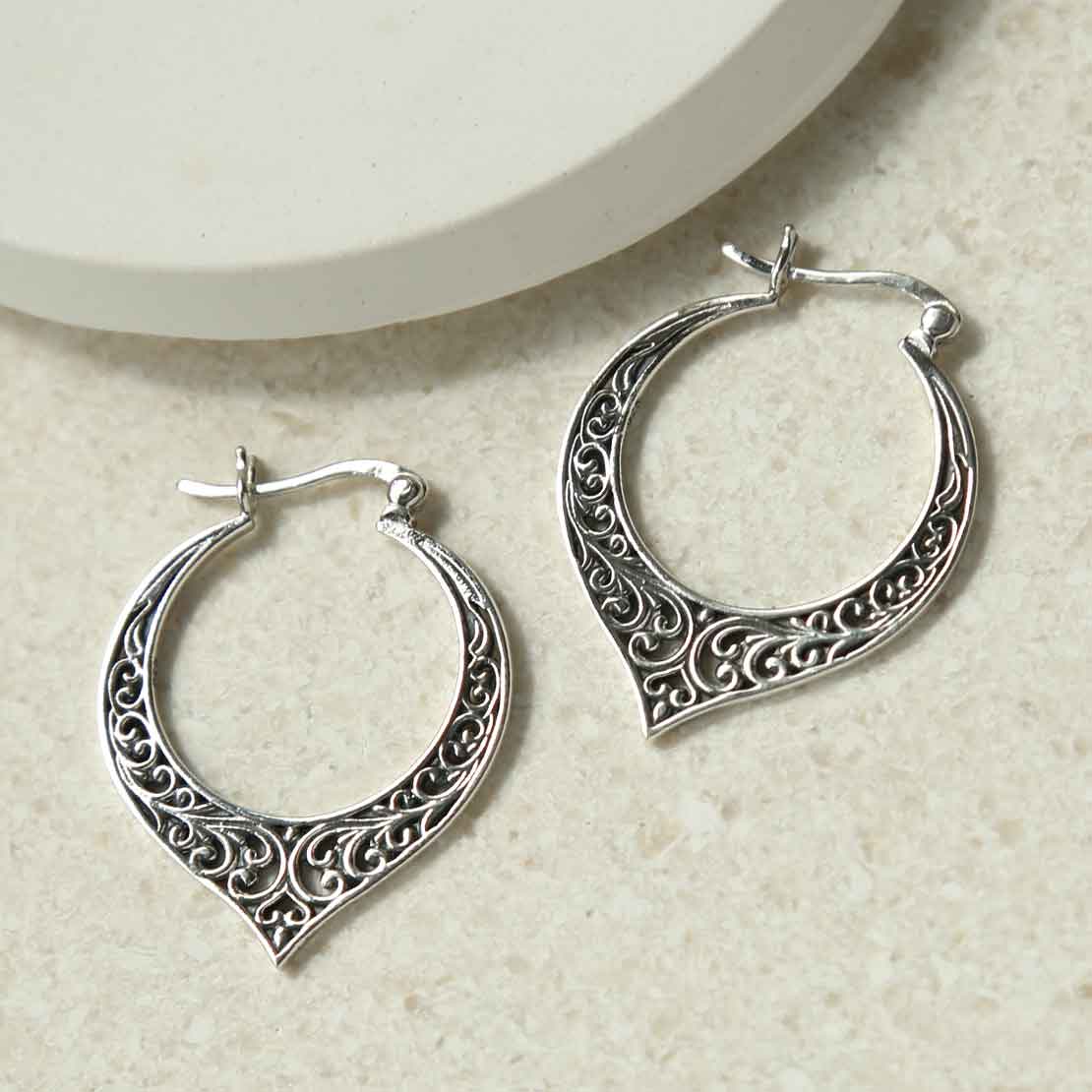 Sterling Silver Decorative Hoops
