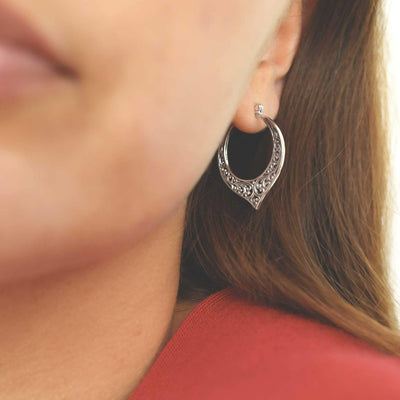 ML959 STERLING SILVER DECORATIVE HOOPS MODEL