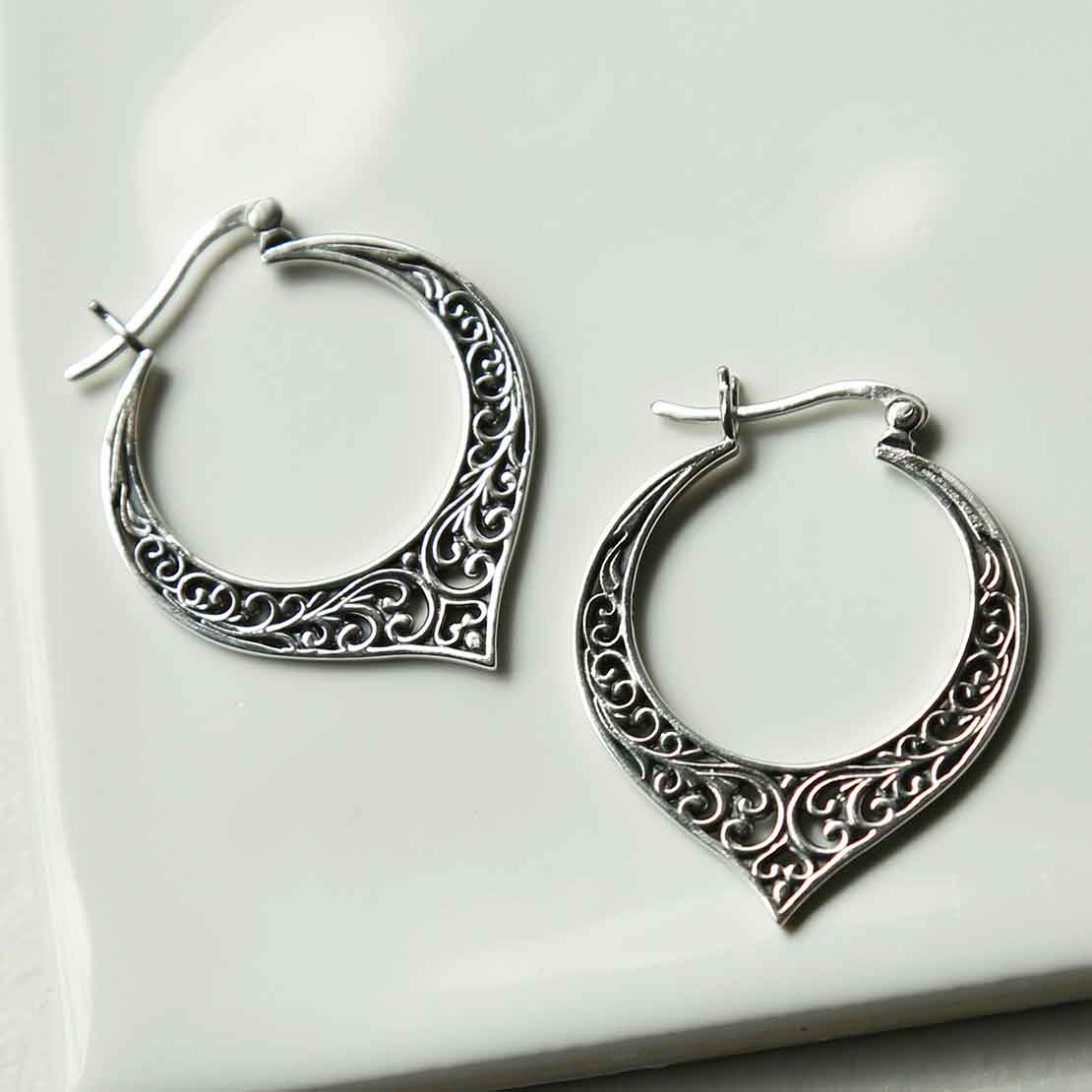 Sterling Silver Decorative Hoops