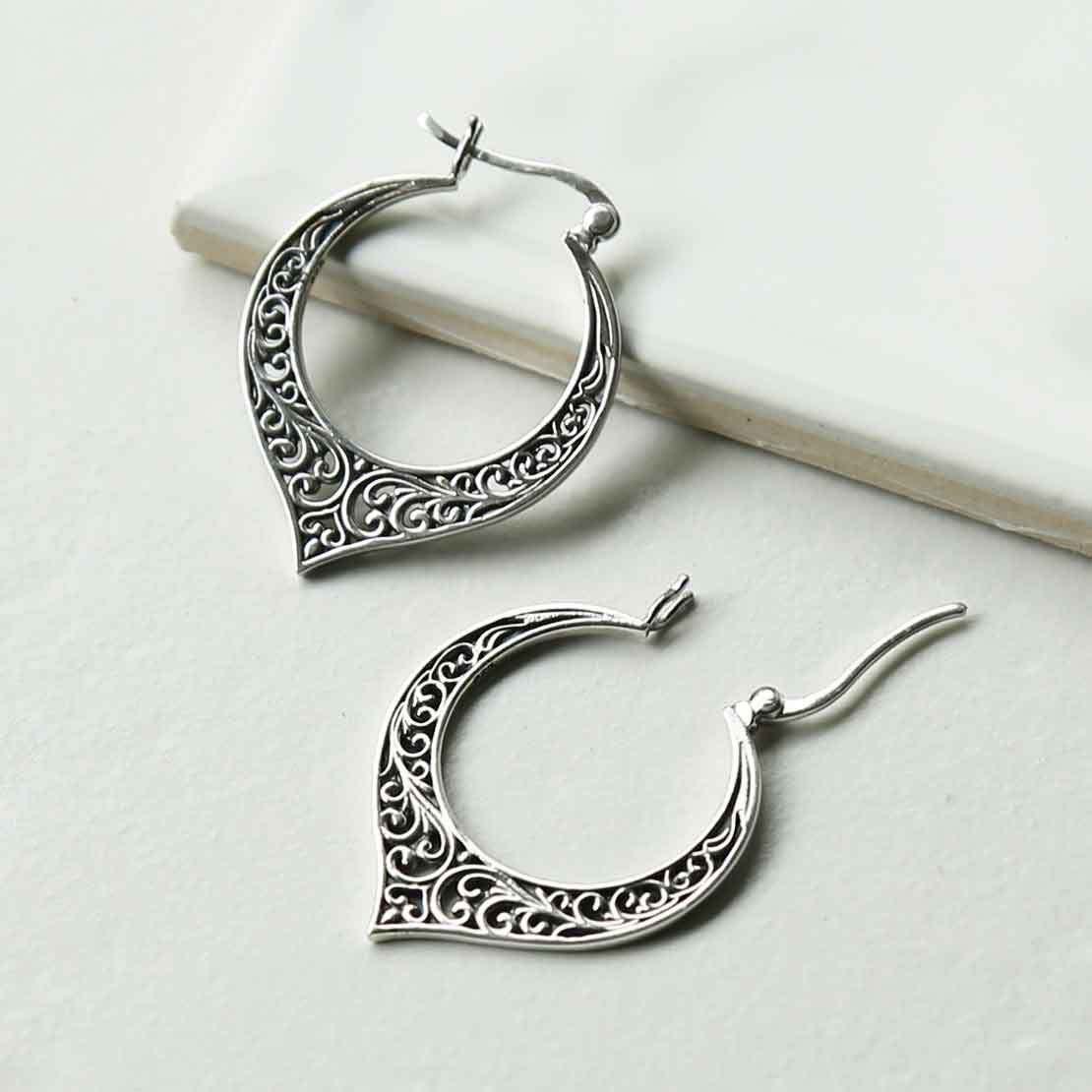 Sterling Silver Decorative Hoops
