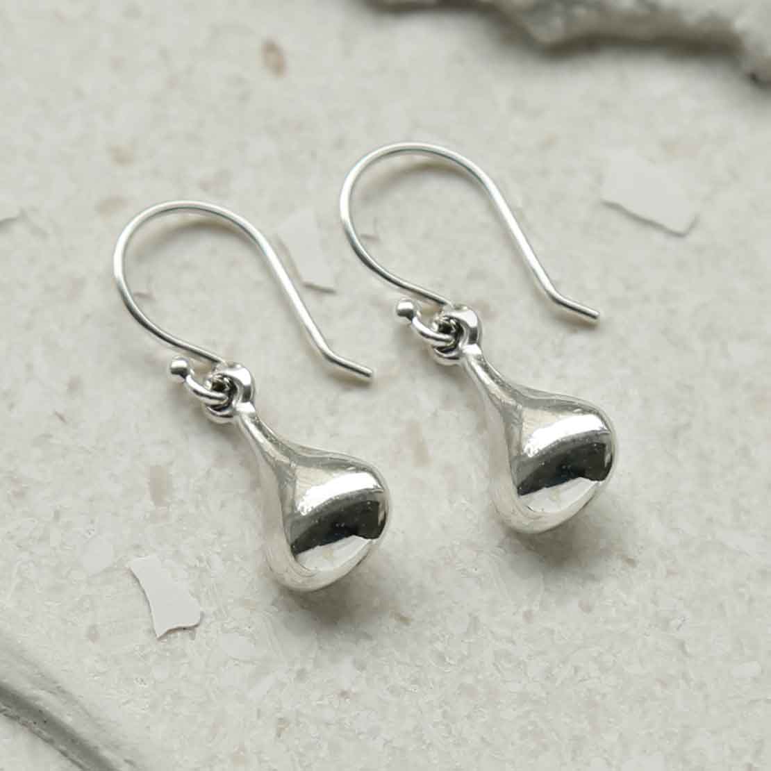 Sterling Silver Mini Pear Drop Earrings