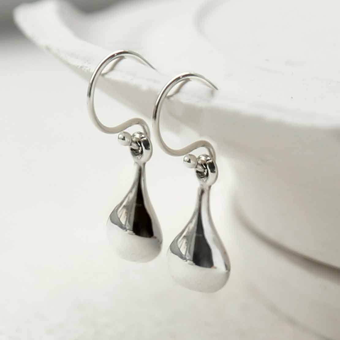 Sterling Silver Mini Pear Drop Earrings