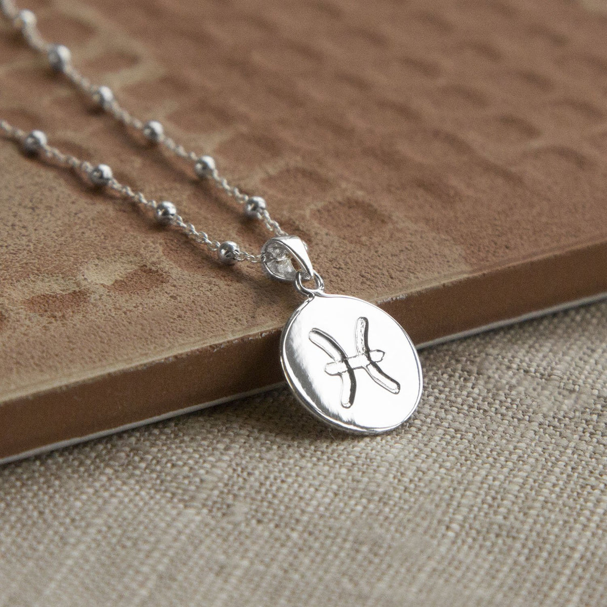 Sterling Silver Pisces Star Sign Necklace
