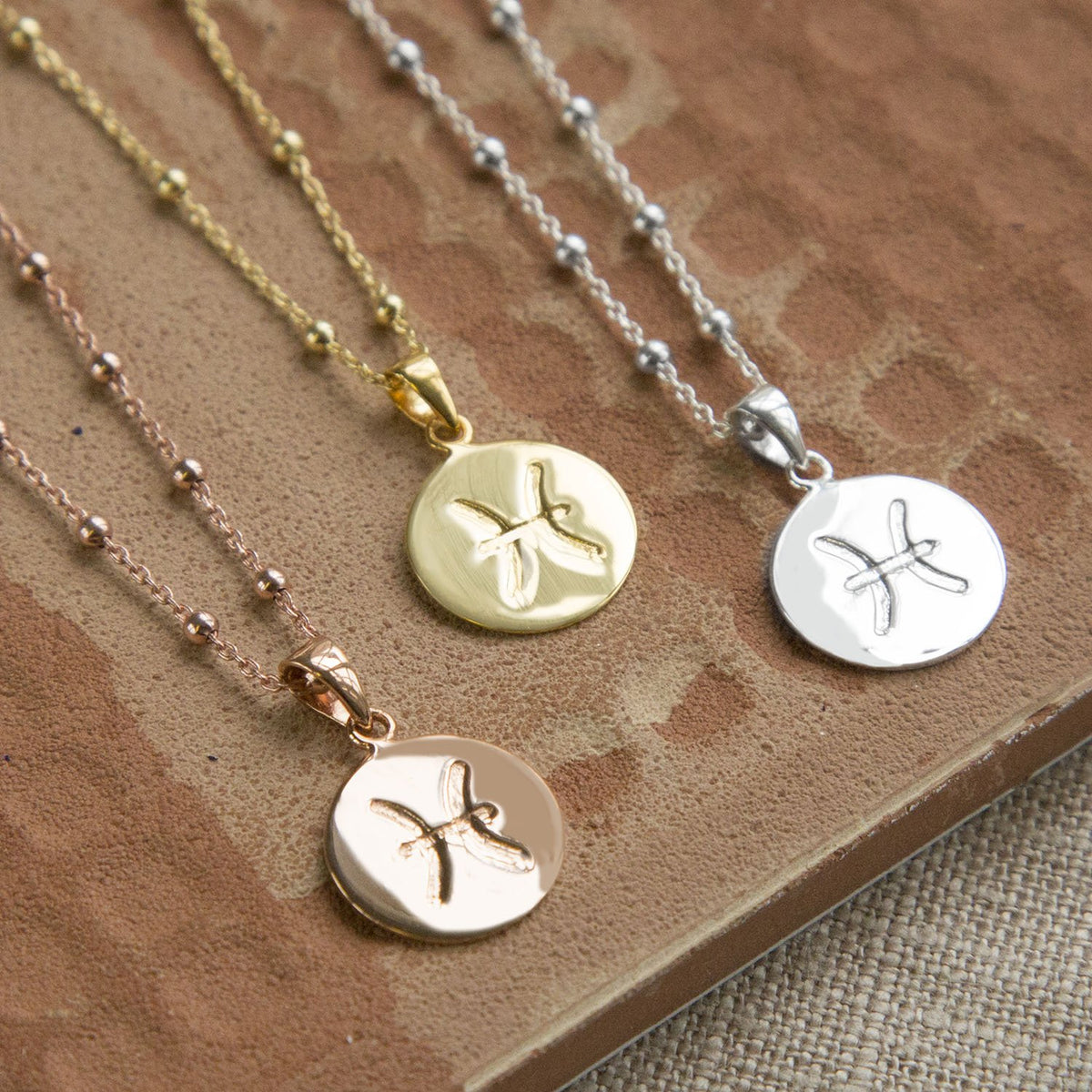 Gold Plated Sterling Silver Pisces Star Sign Necklace