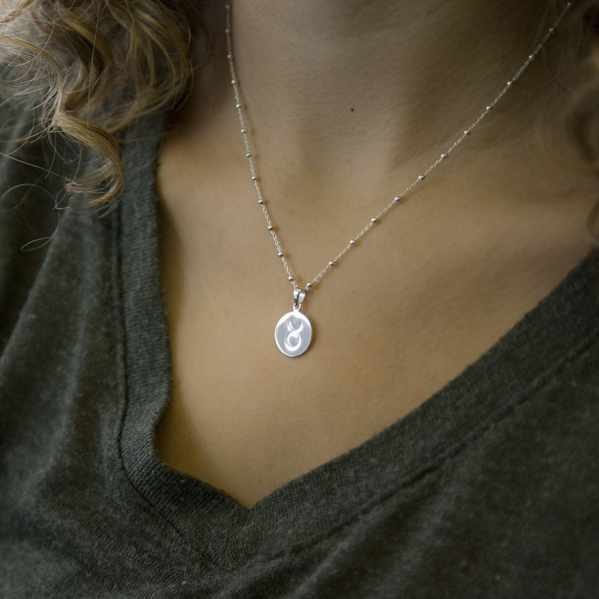 Sterling Silver Taurus Star Sign Necklace