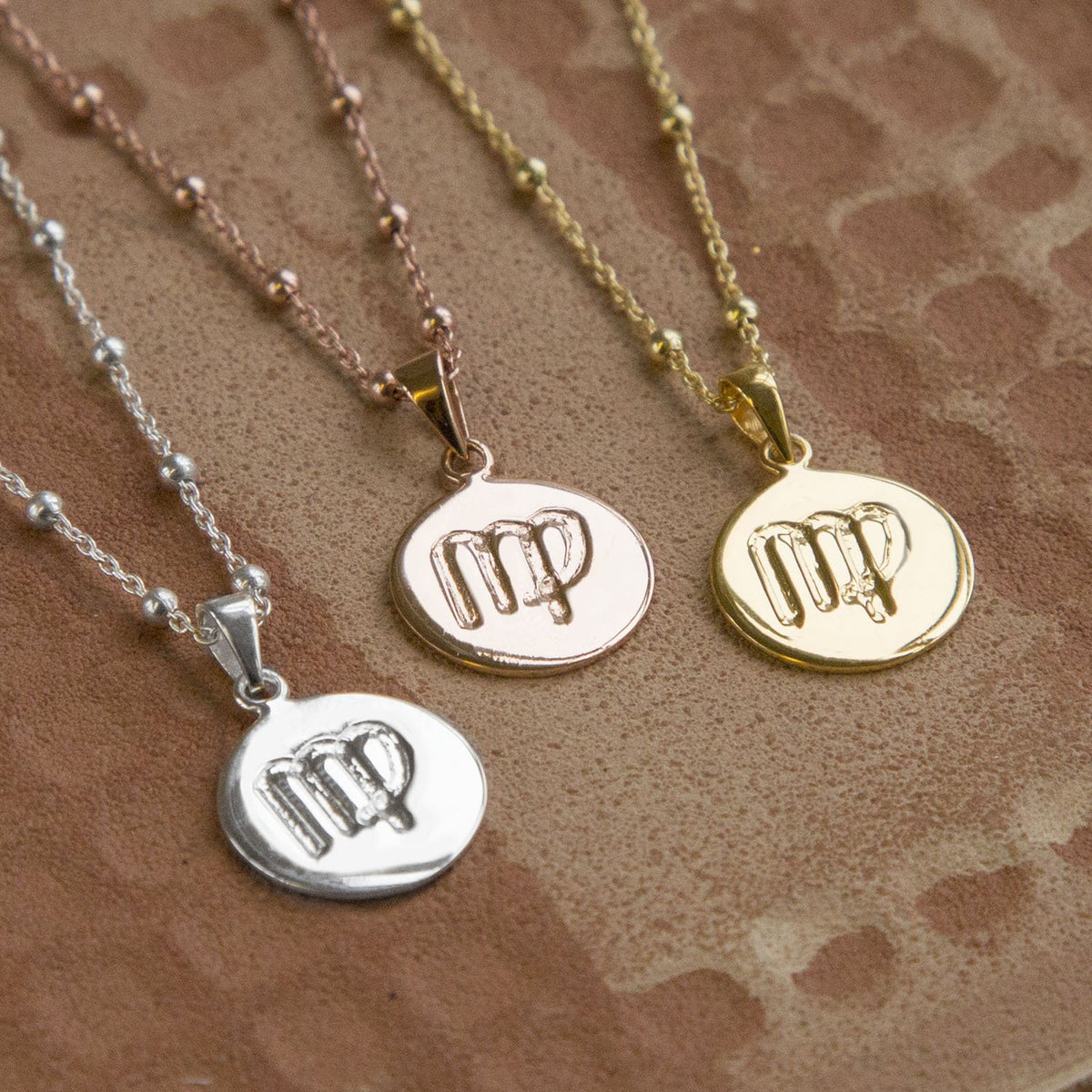 Gold Plated Sterling Silver Virgo Star Sign Necklace