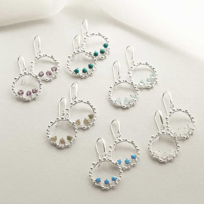 MZB112E STERLING SILVER SPLASH EARRINGS GROUP