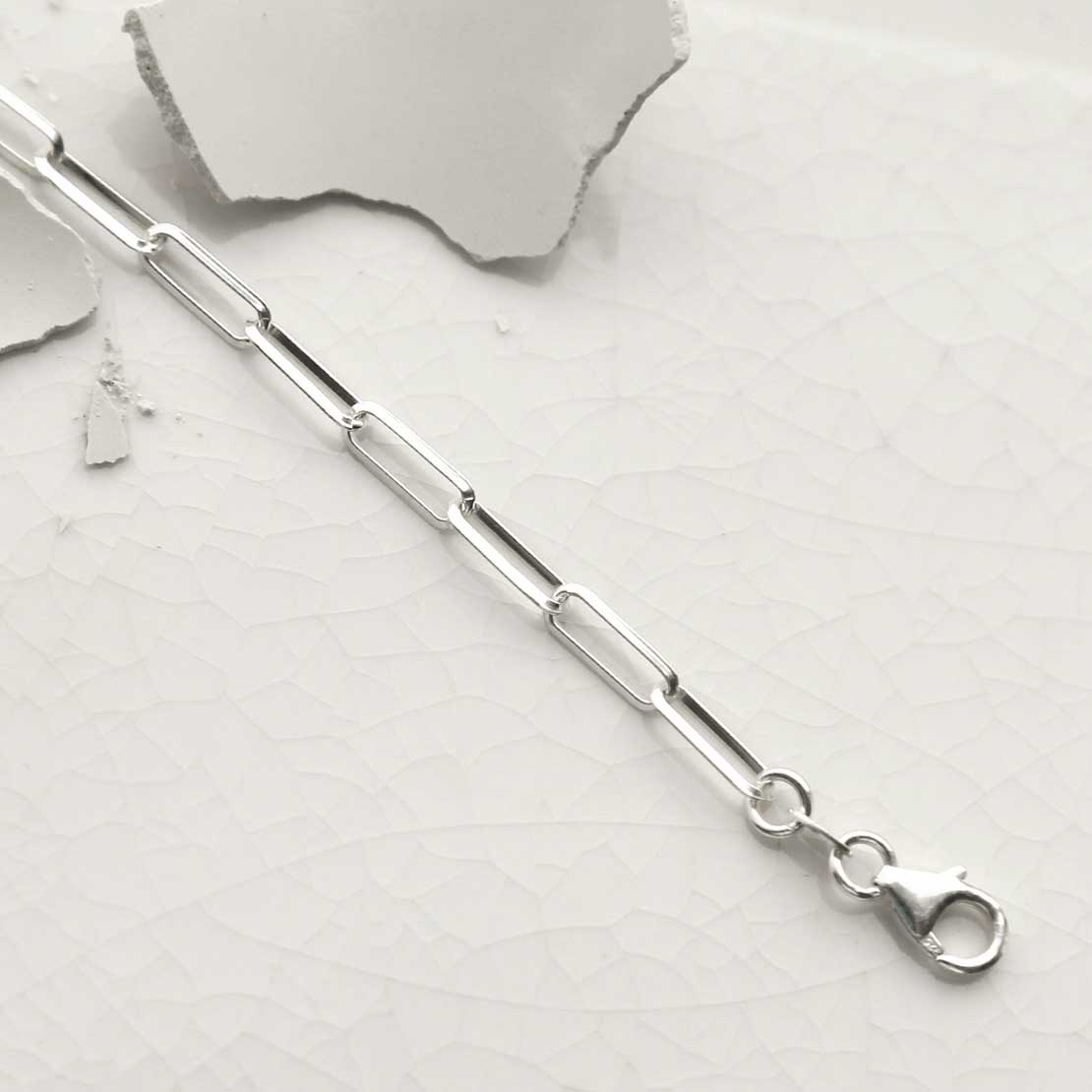 Sterling Silver Paperclip Bracelet