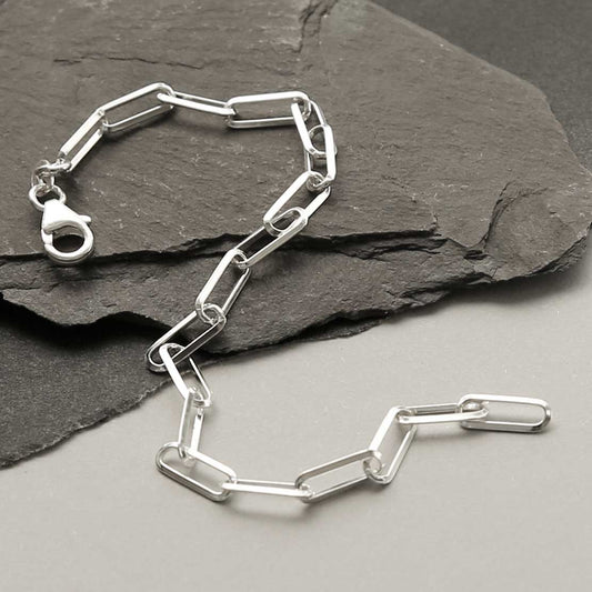 MV1326B STERLING SILVER PAPERCLIP BRACELET 5