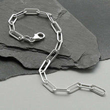 MV1328B STERLING SILVER FLAT PAPERCLIP BRACELET 2