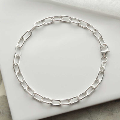 MV1329B STERLING SILVER BOLD PAPERCLIP BRACELET 2