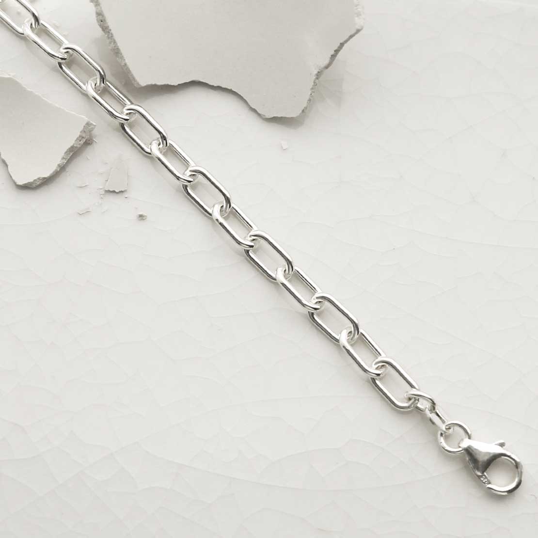 Sterling Silver Bold Paperclip Bracelet