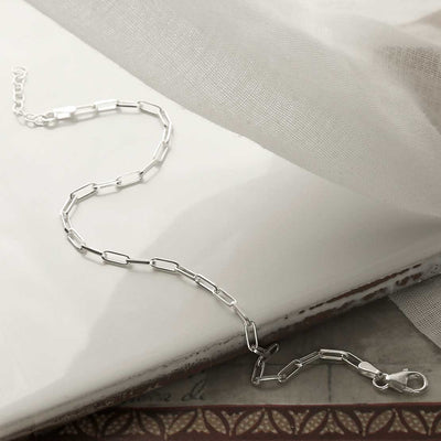 MV1332B STERLING SILVER FINE PAPERCLIP BRACELET 3